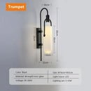 Axyaa Postmodern Glass Wall Lamp for Hotel Restaurant Aisle Bedside Lighting