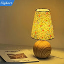 Axyaa Retro Floral LED Table Lamp for Bedroom and Living Room Decor