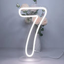 Axyaa LED Neon Digital Numbers Light Sign - 15-inch High, USB Powered