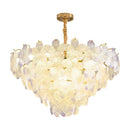 Axyaa French Flower Chandelier Bedroom Dining Room Crystal Lamp
