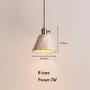 Axyaa Yellow Cave Stone Pendant Lamp - Modern Japanese Wabi Sabi LED Chandelier