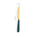 Axyaa Stainless Steel Ceramic Handle Cutlery Set