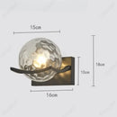 Axyaa LED Glass Spherical Wall Lamp E27 for Bedroom Indoor Lighting