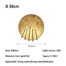 Axyaa Circular Gold Foil Wall Lamp for Hotel Lobby, Living Room, Bedroom - Elegant Atmosphere Lighting