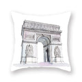 Axyaa World Buildings Printed Cushion Covers