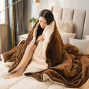 Axyaa Solid Color Fleece Winter Blanket - Super Soft Luxury Warm Adult Bedding