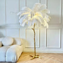 Axyaa Nordic Feather Floor Lamp: Luxury Ostrich Light for Live Broadcast Room