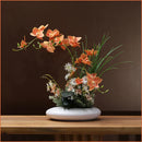 Axyaa Dove Orchid Vase: Ceramic Flower Arrangement Ornaments for Home Office Decor