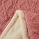 Axyaa Geometric Pattern Fleece Winter Blanket, Queen Size Plush Bedspread