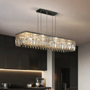 Axyaa Crystal Stair Chandelier: Modern LED Ceiling Light for Living Room