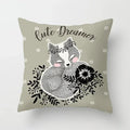 Axyaa Cartoon Animal Cushion Cover 45*45 Sofa Pillowcase Decorative Throw Pillow