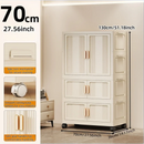 Axyaa 70cm Foldable Storage Cabinet with Wheels for Bedroom/Living Room/Study