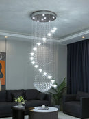 Axyaa Modern Spiral Chandelier for Duplex Living Space, Nordic Loft Style Lighting Fixtures