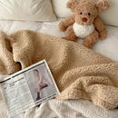 Axyaa Rabbit Fur Blanket: Thick Warmth, Soft Plush - Autumn/Winter Sofa Throw