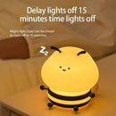 Axyaa Bee Silicone Night Light USB Rechargeable Touch Sensor Kids Lamp Time Function