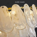 Axyaa Cloud Glass Chandelier: Modern LED Lighting for Elegant Living Room
