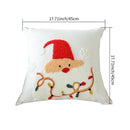Axyaa Christmas Embroidered Pillow Cover Set - Elegant Holiday Decor for Home