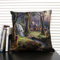 Axyaa Fairy Tale World Oil Painting Cushion Cover for Living Room Sofa