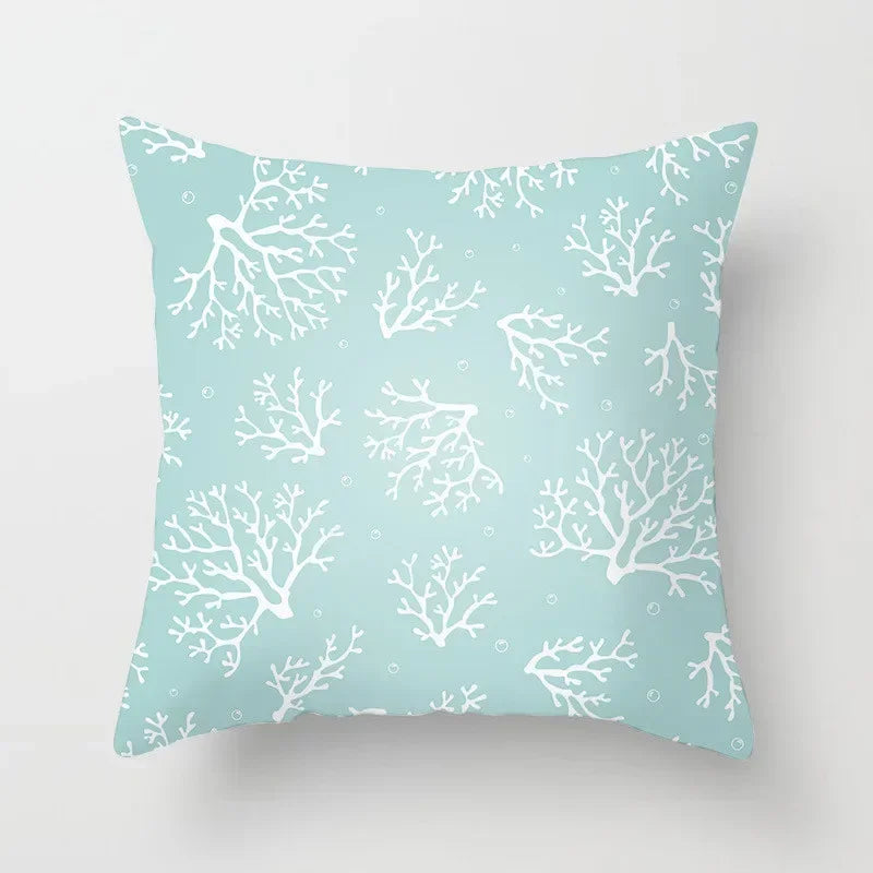 Modern Geometry Print Pillow Case for Home Decor by Axyaa - Mint Green Pillow Cover