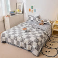 Axyaa Summer Quilts: Princess Style Floral Cartoon Bedspread, Washable Single Queen Comforter