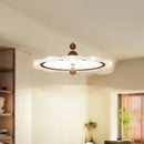 Axyaa Walnut Wood Grain LED Chandelier, Dimmable Pendant Light for Dining Living Bedroom