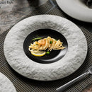 Axyaa Stone Texture Ceramic Dinner Plate Set