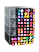 Axyaa Acrylic Marker Holder Desk Organizer for Office School Supplies Storage Shelf