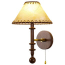 Nordic Bedroom Wall Lamp by Axyaa: Solid Wood, Fabric Shade, Retro Design