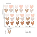 Axyaa Boho Hearts Wall Sticker Children's Room Nursery Art Decal Mural