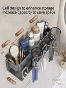 Axyaa 3-in-1 Bathroom Organizer: Toothbrush, Toothpaste, Electric Brush Holder Shelf Rack