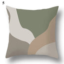 Axyaa Green Leaf Geometric Print Decorative Pillowcase for Home & Office