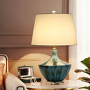 Axyaa Ceramic Ice Crack Table Lamp: Modern Minimalist Cozy Bedroom Lighting