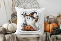 Axyaa Halloween Ghosts and Skulls Pillow Cover for Sofa, Bedroom, Car