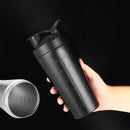 Axyaa Stainless Steel Protein Shaker Bottle with Steel Ball and Scale