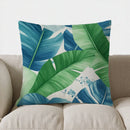 Axyaa Tropical Banana Leaf Pattern Throw Pillow Cover for Sofa, Bedroom, Car