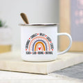 Teacher Enamel Mug by Axyaa - Creative School Water Cup - Perfect Teachers Day Gift