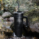 Axyaa Large Capacity Stainless Steel Thermos Bottle with Straw