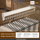 Axyaa Adjustable Telescopic Wardrobe Hanger | Extendable Clothes Rail Organizer