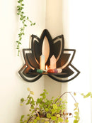 Axyaa Lotus Floating Wall Shelf Ledge Crystal Display Home Decor.