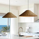 Axyaa Rattan Hand Knitted Suspension Pendant Lights for Dining Room Kitchen