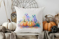 Axyaa Ghosts & Pumpkins Pattern Pillow Cover for Sofa, Bedroom & Car