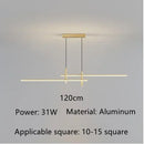 Axyaa 2025 Black Gold LED Dining Chandelier for Kitchen Minimalist Home Decor Lighting