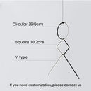 Axyaa Minimalist Line Chandeliers: Elegant LED Pendant Lighting with Magnetic Suction Connection