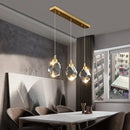 Axyaa Gold Wire K9 Crystal Chandeliers for Bedroom, Balcony, Bar Room Lighting