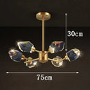 Axyaa Luxury Crystal Chandelier Pendant Light for Living Room Bedroom Ceiling