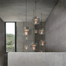 Axyaa Jellyfish Glass Pendant Light - Nordic Designer Double-Layer Chandelier for Bar, Restaurant, Bedroom