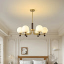 Axyaa Vintage Glass Globe Chandelier: Mid Century Modern Pendant Lamp for Kitchen Island and Restaurant