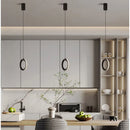 Axyaa LED Ring Pendant Light, Modern Bedroom Living Room Lighting Fixture