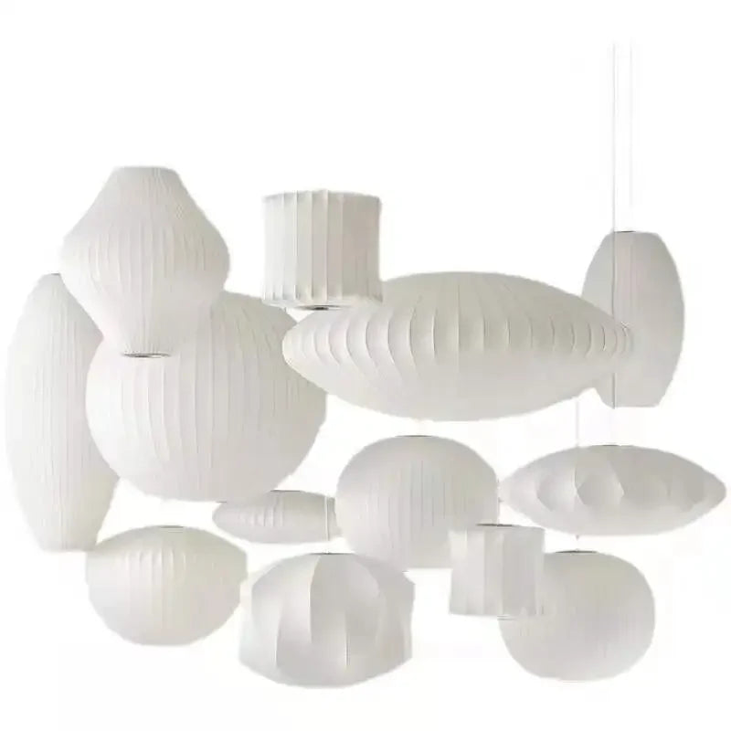 Axyaa Silk LED Pendant Lights - Minimalist Nordic Design Chandelier