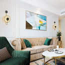 Axyaa Marble Gold Bronze Wall Light: Modern 5W LED for Villa, Hotel, or Home